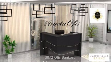 3072 Karşılama Banko (4) | Ofis Bankoları - Modern Banko Modelleri - Müşteri Karşılama Bankosu - Klinik Bankosu - Engelli Bankoları