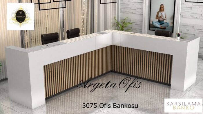 3075 Karşılama Banko (8) | Ofis Bankoları - Modern Banko Modelleri - Müşteri Karşılama Bankosu - Klinik Bankosu - Engelli Bankoları